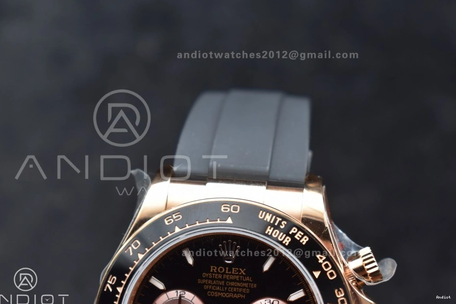 Oysterflex 126515 Strap RG on Edition (Weighted) QF Best Dial SH4131 Black V6 Daytona 1:1 0224